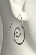 modern large silver heart shaped hoop earrings that are different and special