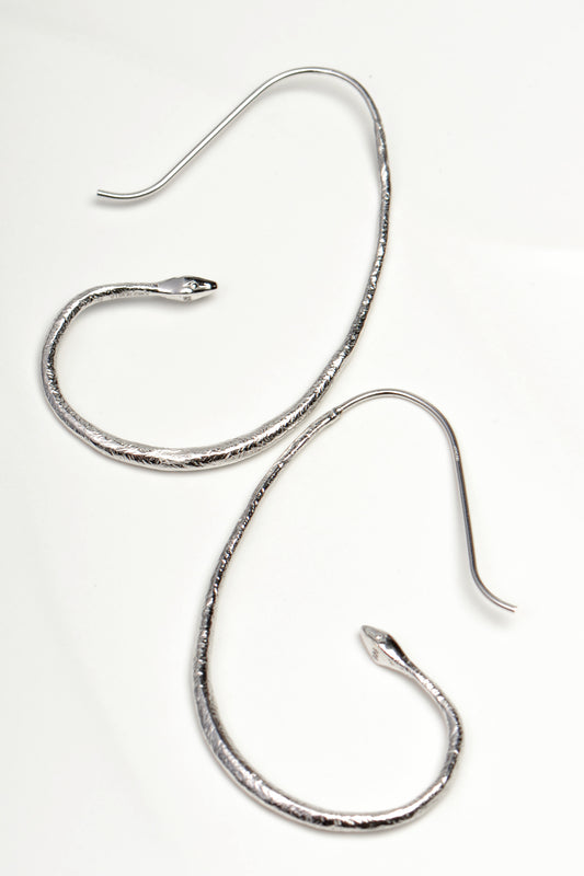 Large Designer Snake Hook Earrings
