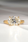 3ct oval lab diamond engagement ring in east west design - Christine Sadler
