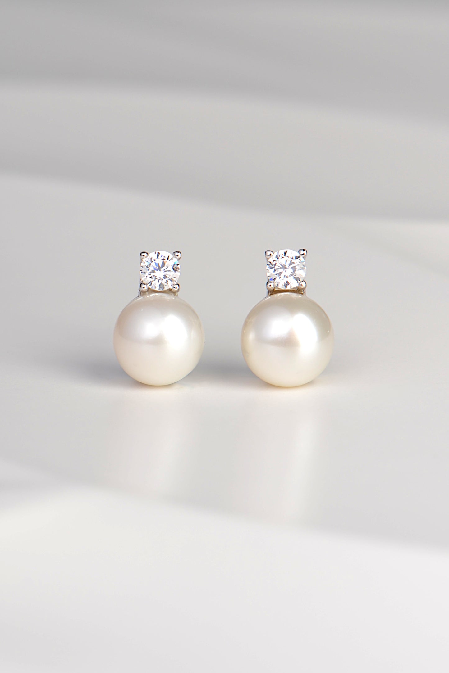 Pearl & Lab Grown Gemstone Silver Earrings