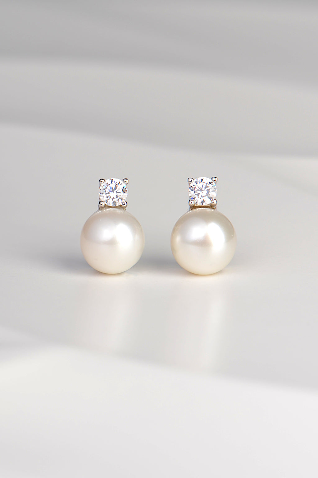 Pearl & Lab Grown Gemstone Silver Earrings - Earrings The Best Lab Grown Jewellery Designs