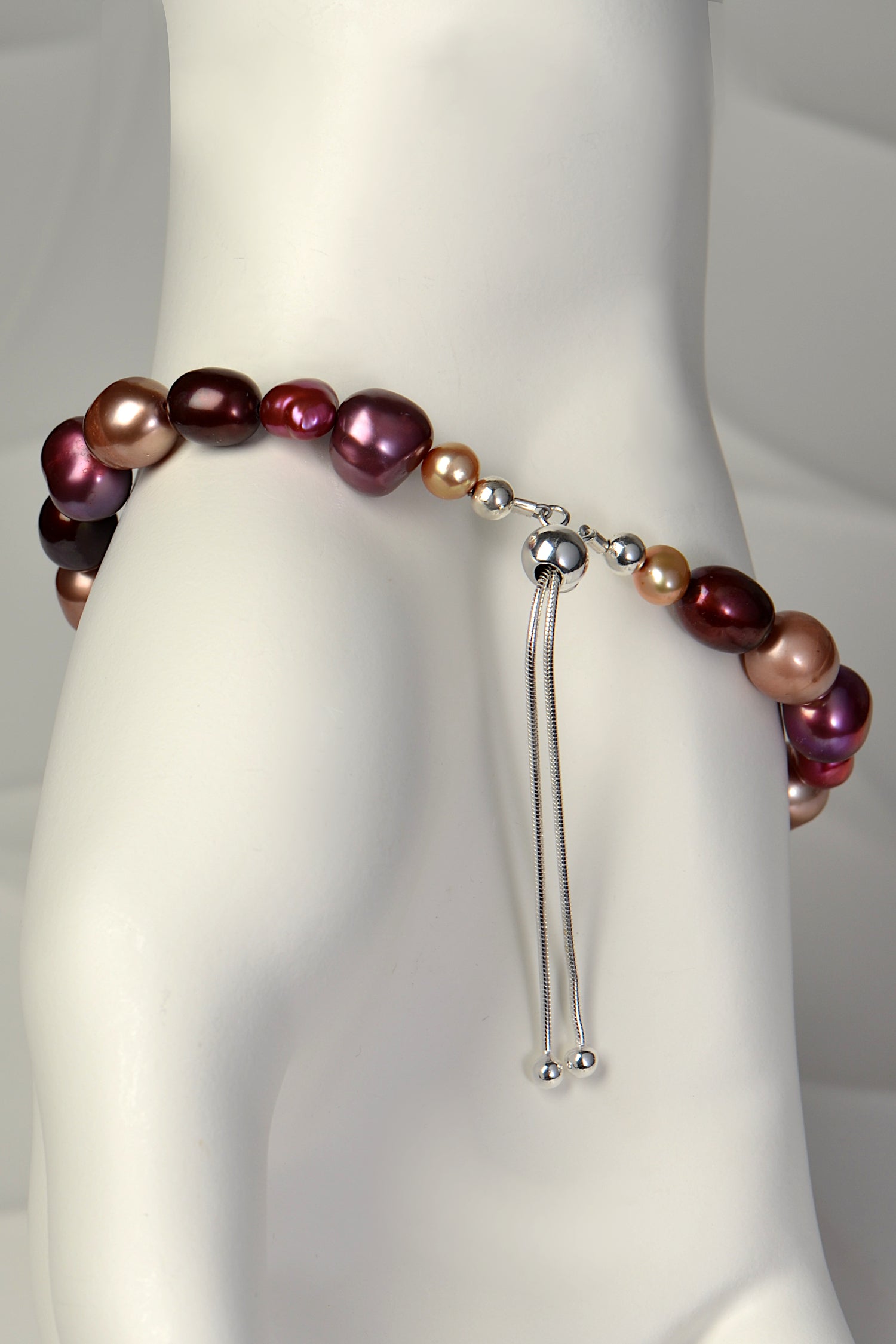 adjustable modern pearl bracelet