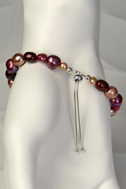 adjustable modern pearl bracelet