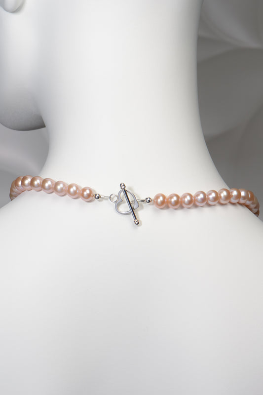 Pink Cultured Pearl Necklace