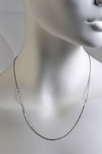 delicate platinum chain that sparkles in 20 inch length