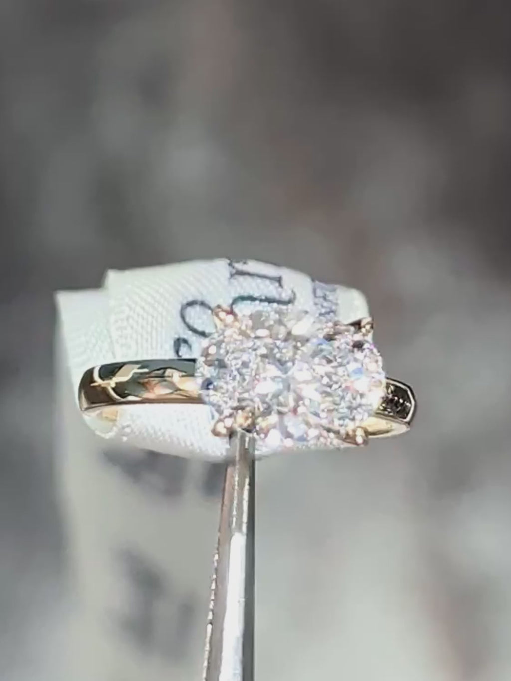 2ct oval lab rown diamond ring in an east west design in 18ct yellow gold showing the incredible sparkle from this IGI certificated gemstone.
