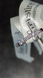 Narrow Diamond Set Platinum Wedding Ring