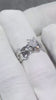 platinum and diamond bridal set of wedding and engagement rings that fit into each other with a large heart cut diamond from Christine Sadler's Unforgettable Fire collection