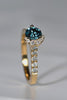 blue and white diamond modern scottish ring design inspired byt the Fairy Pools on Skye - christine sadler