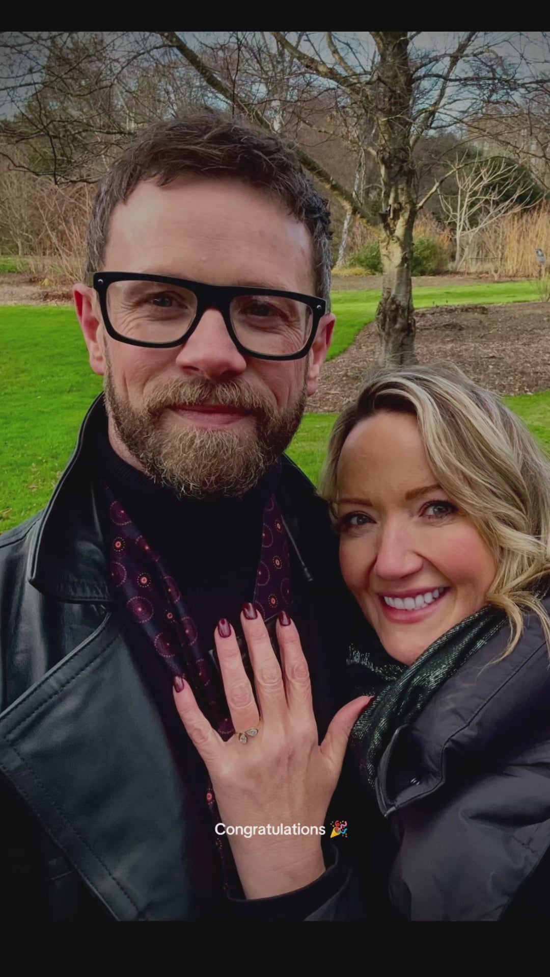 the story of a bespoke engagement ring with images of the couple who commissioned it - Christine Sadler
