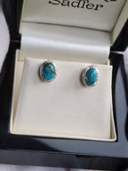 Designer Turquoise December Birthstone Earrings