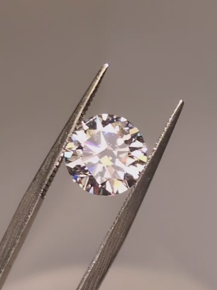 three carat round loose lab diamond gift idea for Christmas - Christine Sadler