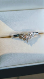 Platinum & Diamond Art Deco Style Shaped Wedding Ring