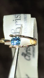 Yellow gold aquamarine modern ring - Christine Sadler Unforgettable Jewellery