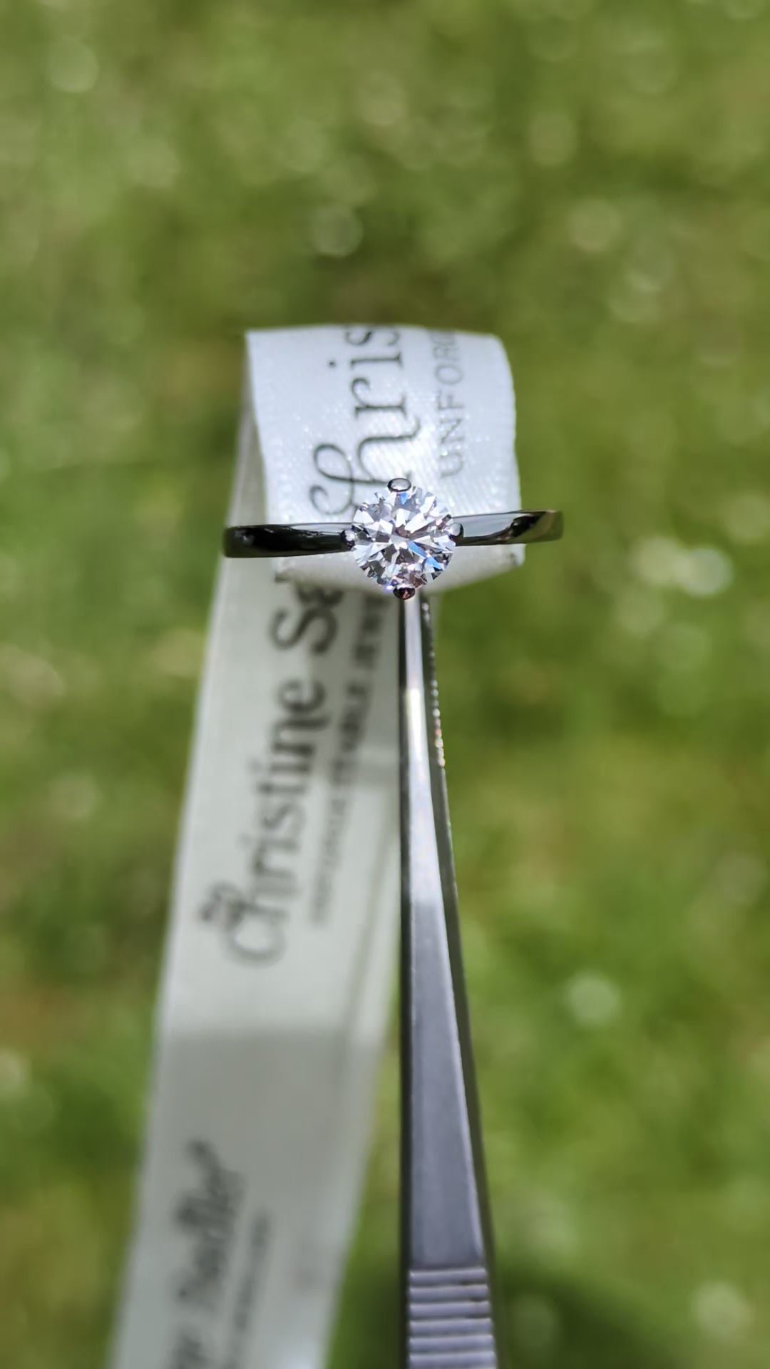 Affordable Lab Diamond Platinum Engagement Ring