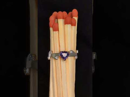 colour change Alexandrite in a real natural gemstone by jewellery designer Christine Sadler - copyrighted design