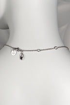 modern silver charm necklace that can be adjusted in length - Christine Sadler