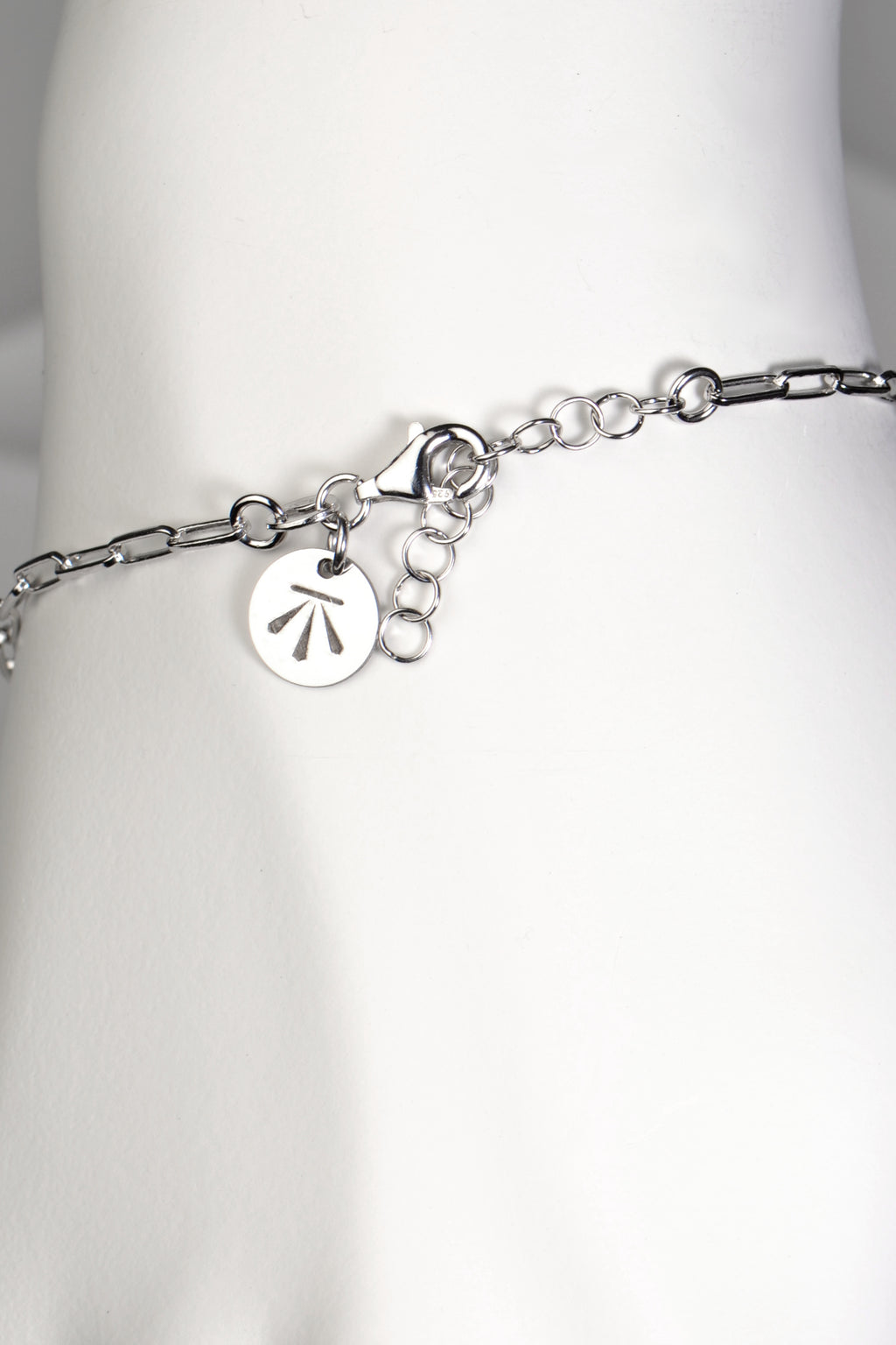 modern affordable silver designer bracelet made of paper link chain from jeweller Christine Sadler