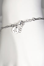 modern affordable silver designer bracelet made of paper link chain from jeweller Christine Sadler