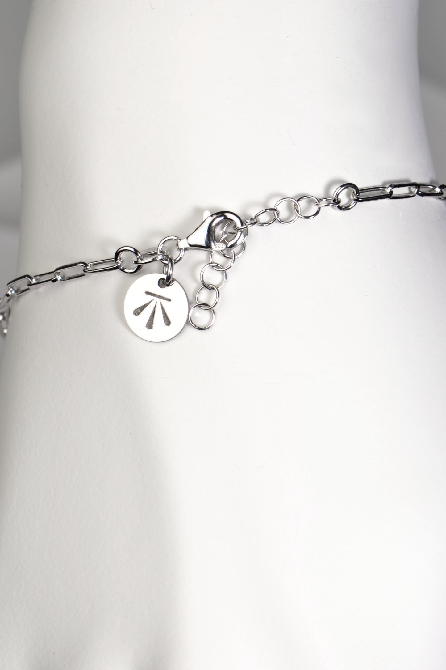 modern affordable silver designer bracelet made of paper link chain from jeweller Christine Sadler
