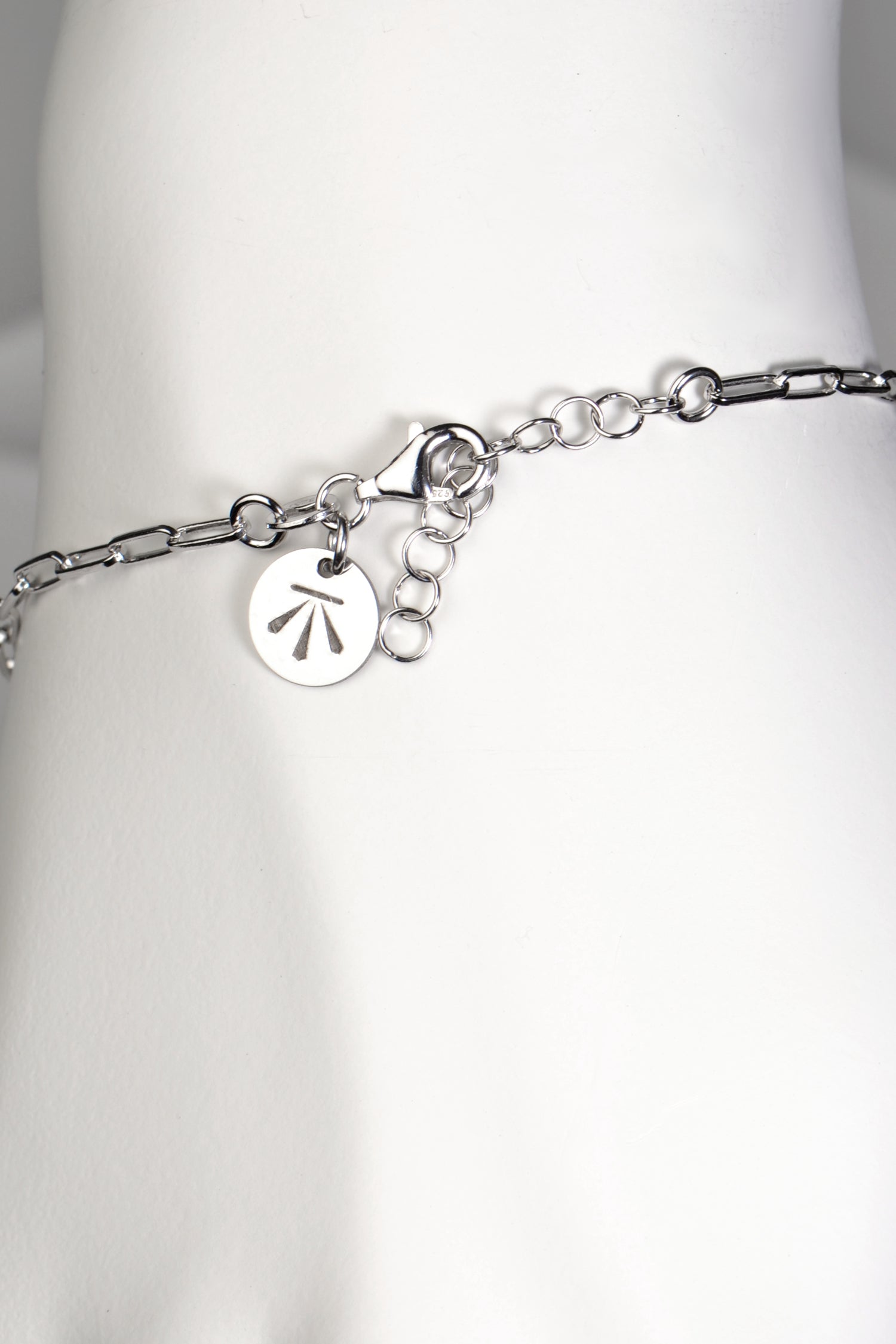 modern affordable silver designer bracelet made of paper link chain from jeweller Christine Sadler
