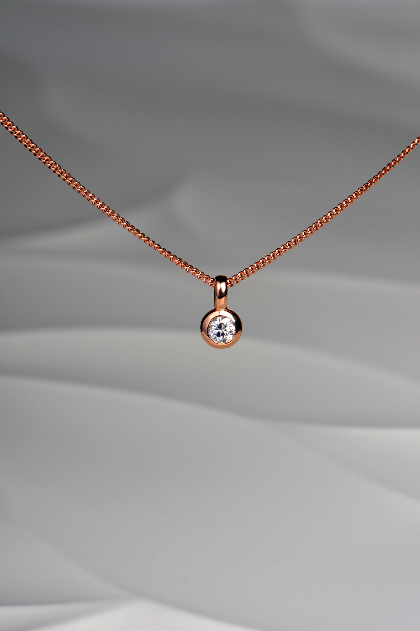 Rose Gold Lab Diamond Cairn Necklace