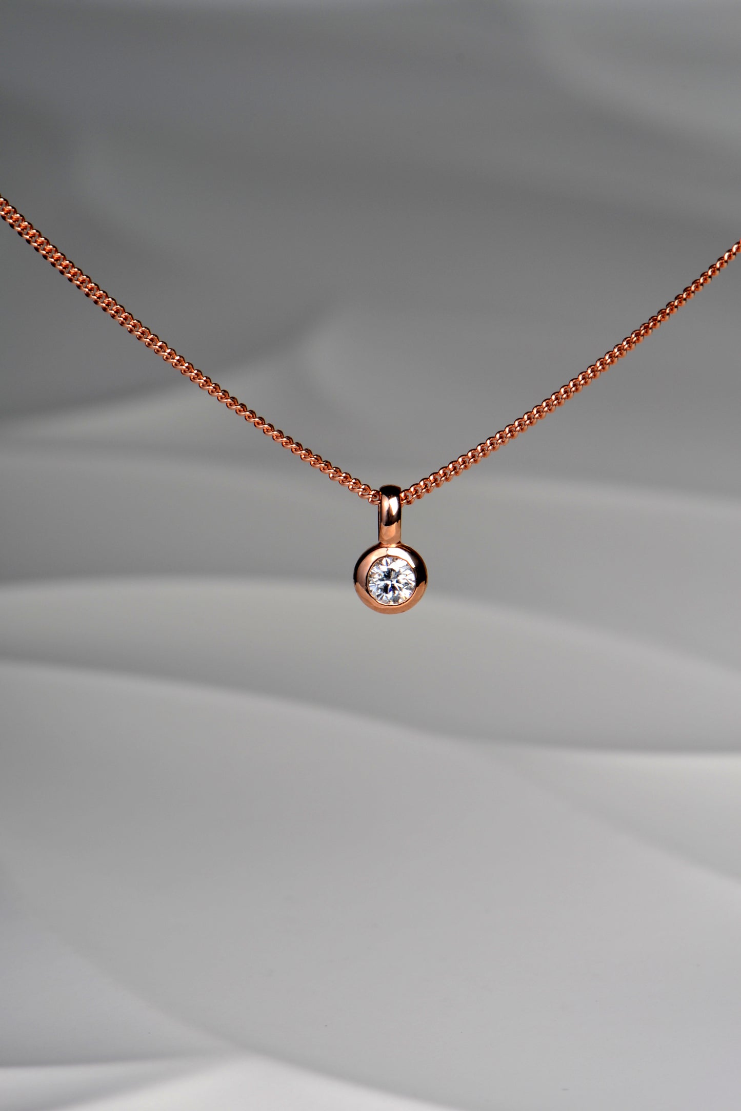 Rose Gold Lab Diamond Cairn Necklace - Necklaces The Best Lab Grown Jewellery Designs