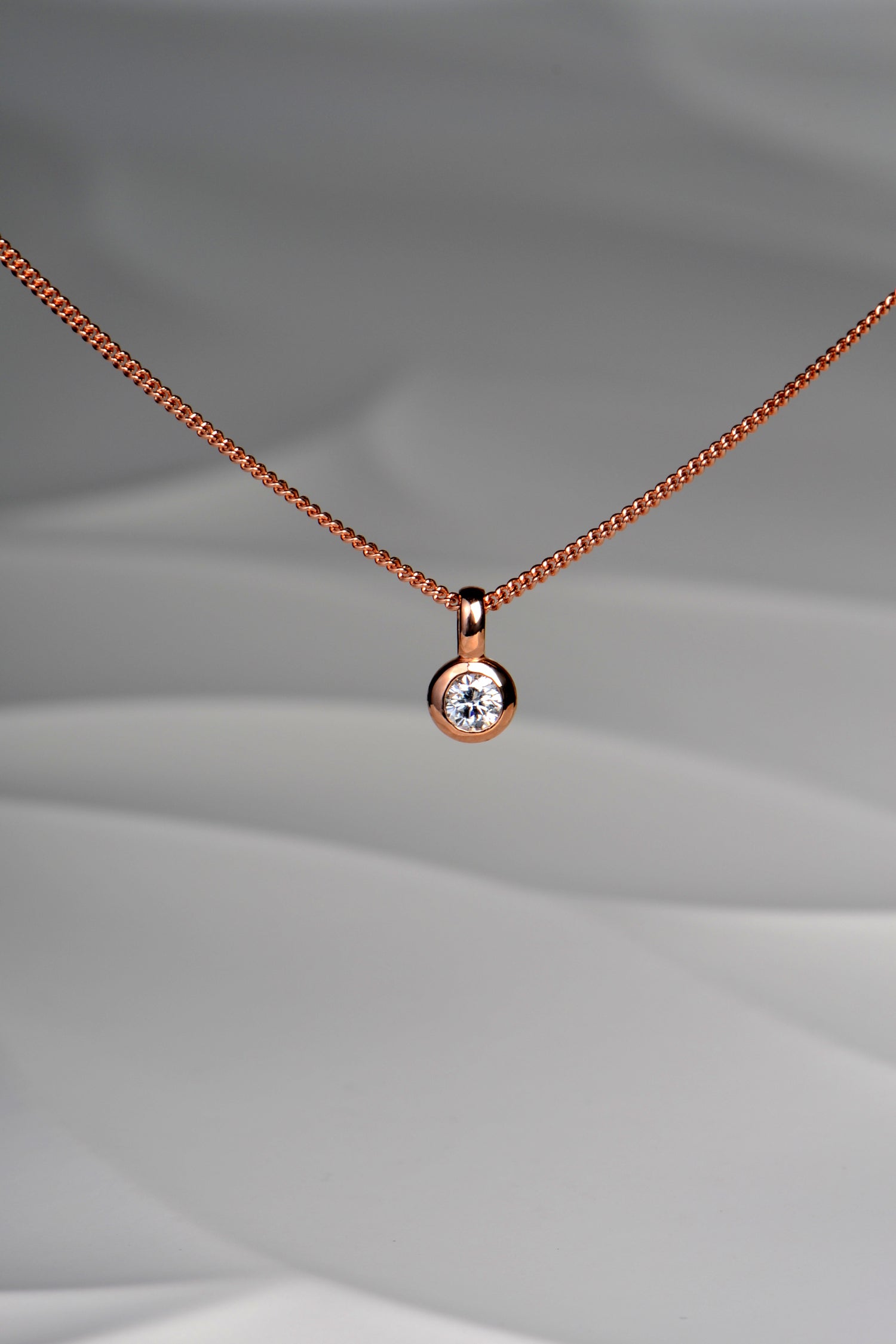 Rose Gold Lab Diamond Cairn Necklace - Necklaces The Best Lab Grown Jewellery Designs