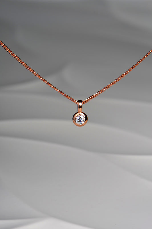 Rose Gold Lab Diamond Cairn Necklace - Necklaces The Best Lab Grown Jewellery Designs