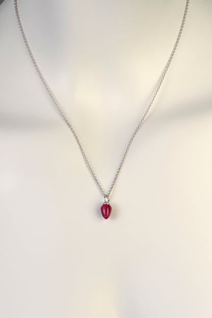 contemporary ruby and sterling silver necklace from jewellery designer Jorge Revilla
