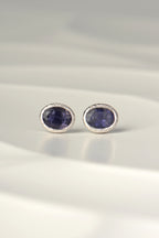 Designer affordable modern sapphire stud earrings, the birthstone for September