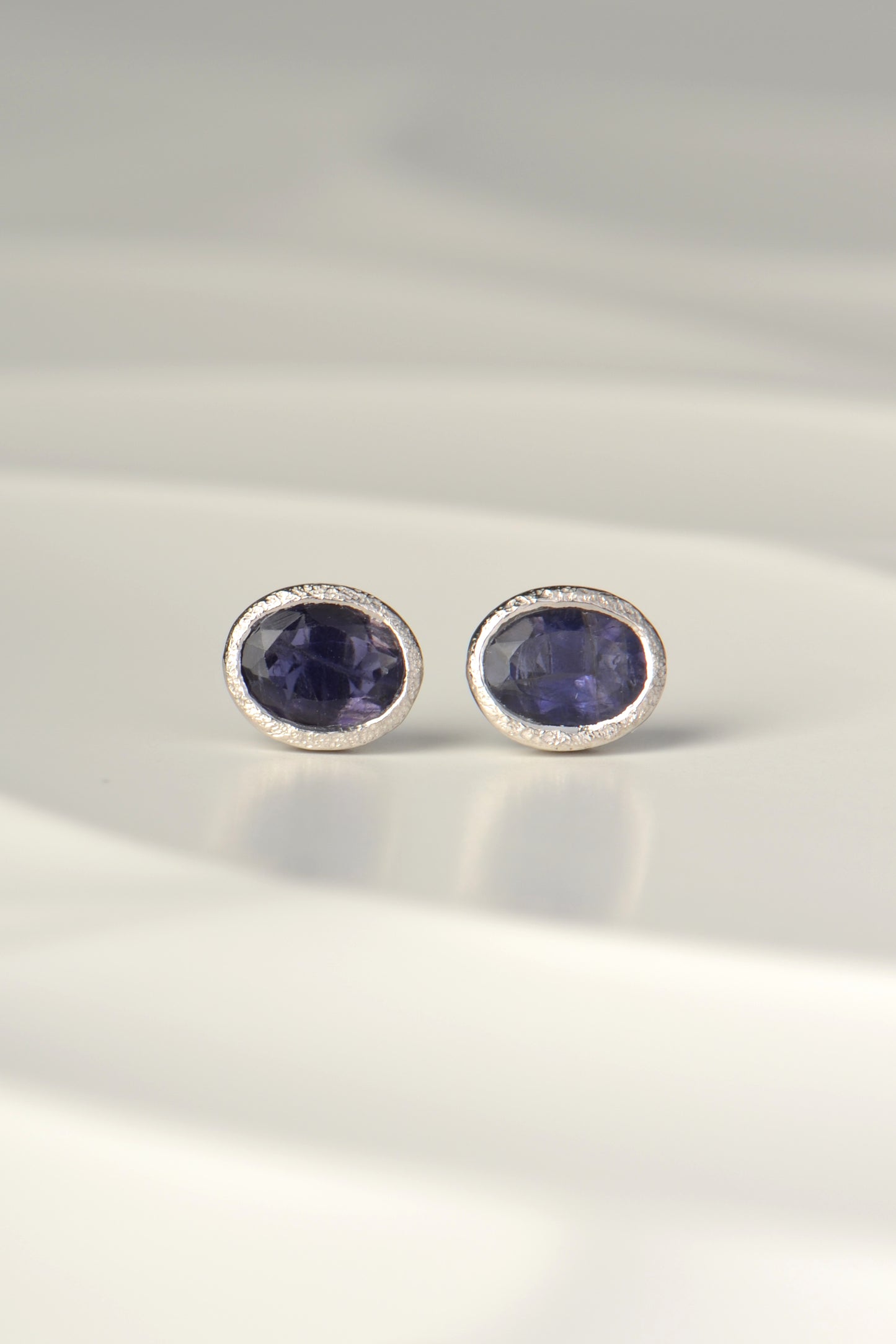 Designer affordable modern sapphire stud earrings, the birthstone for September