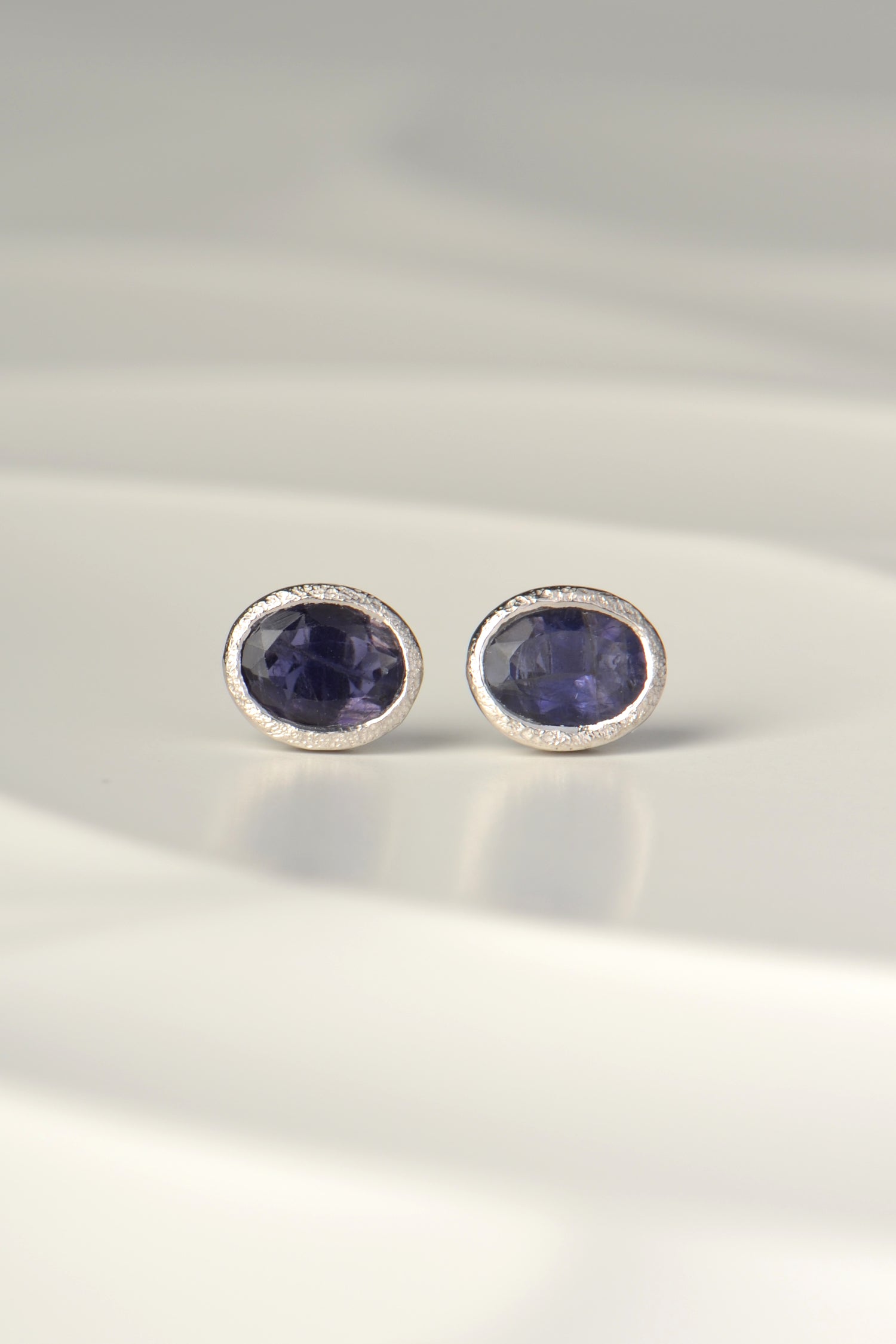 Designer affordable modern sapphire stud earrings, the birthstone for September