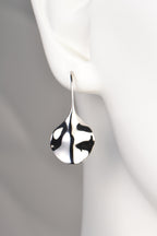 modern silver designer drop earrings that are different and special. 