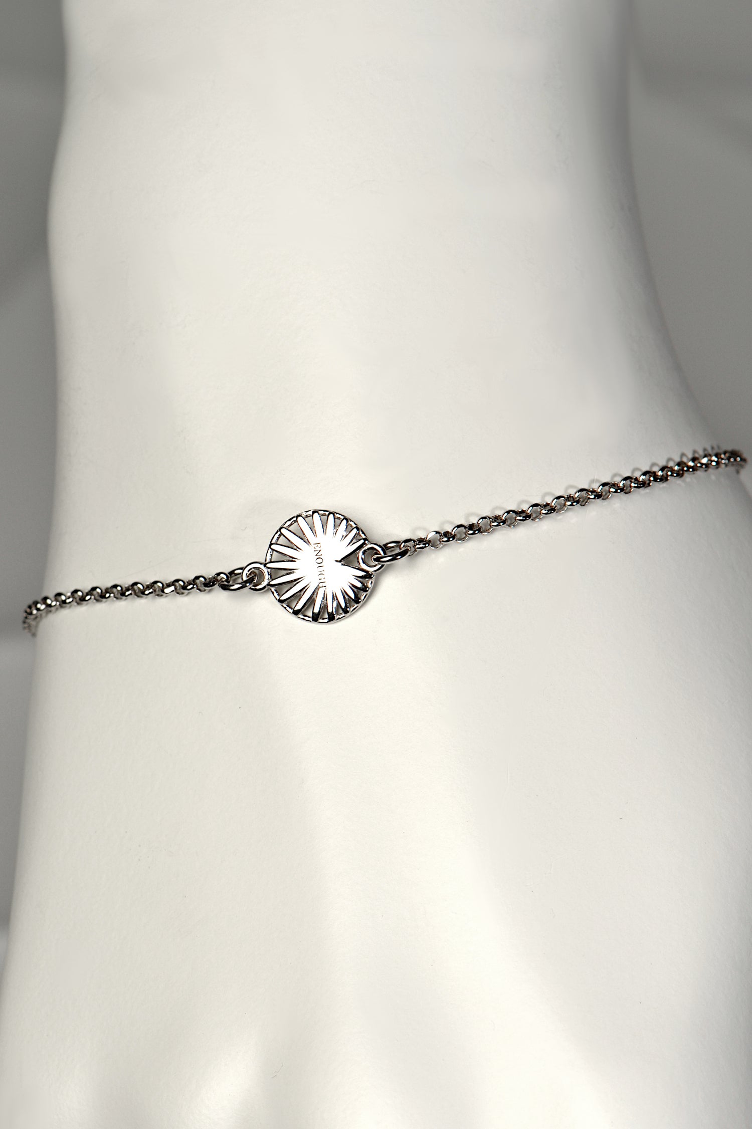 modern silver talisman bracelet that empowers the wearer to feel that they are enough, just as they are from jewellery designer Christine Sadler