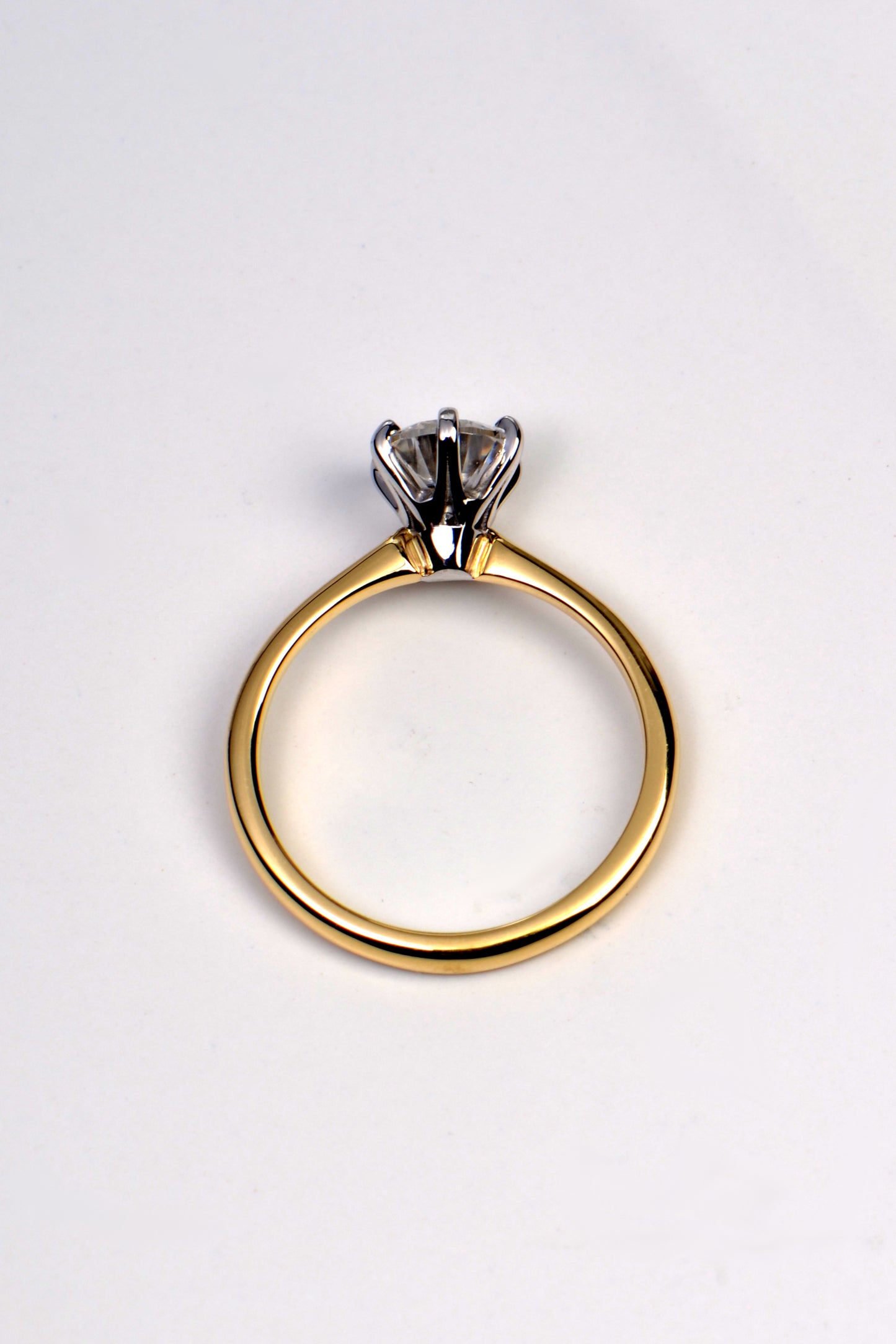 six claw tiffany style one carat engagement ring