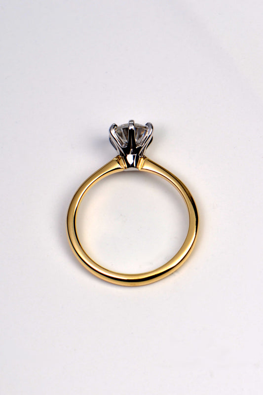 six claw tiffany style one carat engagement ring