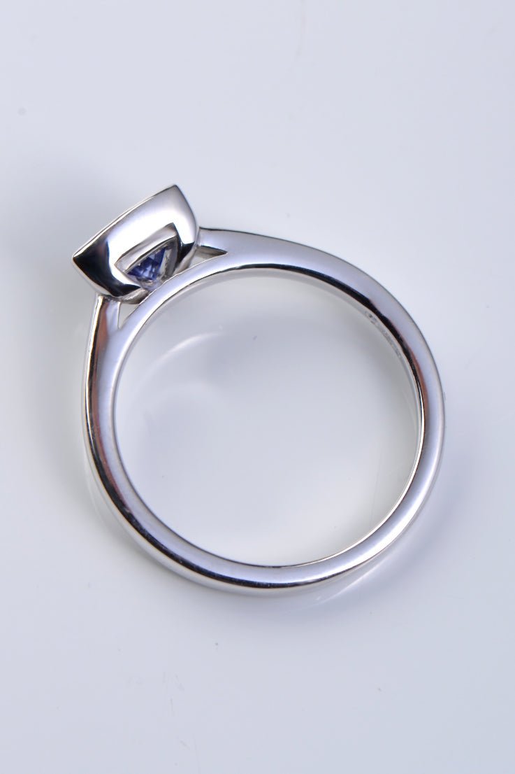 unique rubbed over tanzanite ring available exclusively from jewellery designer Christine Sadler's Sailing Stones collection