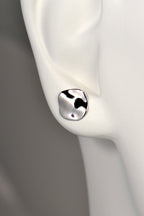 Designer Silver Small Stud Aqua Earrings - Earrings The Best Of Vicenzaoro
