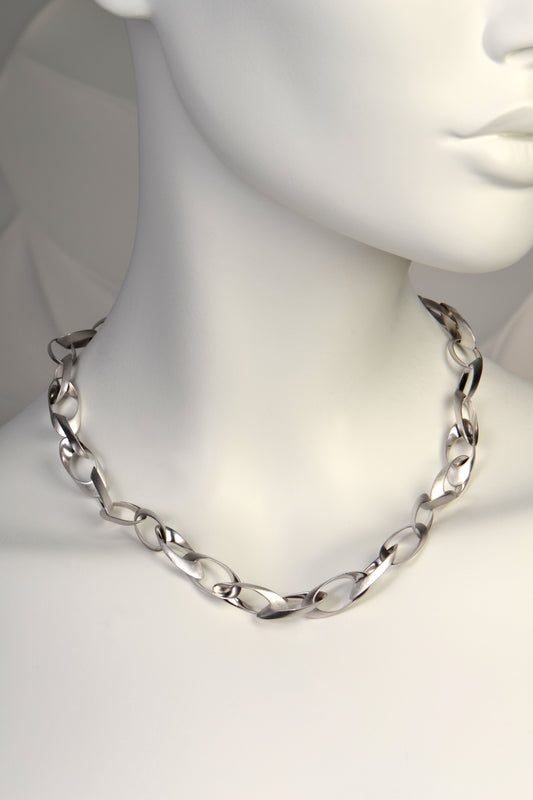 handmade sterling silver contemporary chain link necklace - Jorge Revilla