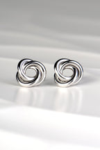 elegant small silver knot stud earrings from Christine Sadler