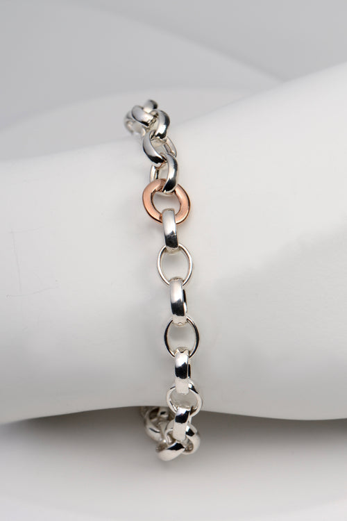 Affinity Silver & Rose Gold Bracelet - Bracelets Christine Sadler