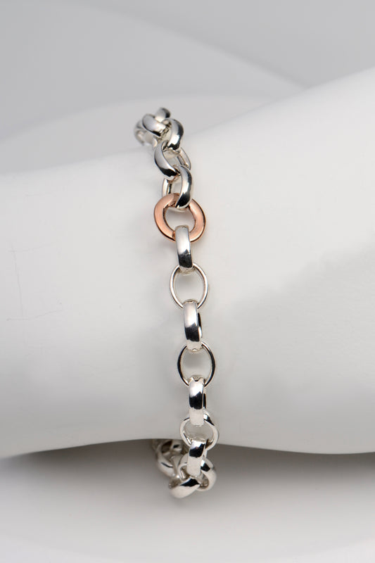 Affinity Silver & Rose Gold Bracelet