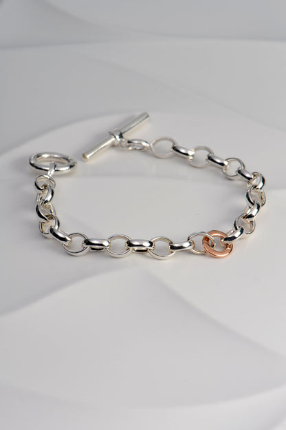 Affinity Silver & Rose Gold Bracelet