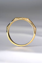 modern gold geometric diamond ring - Christine Sadler