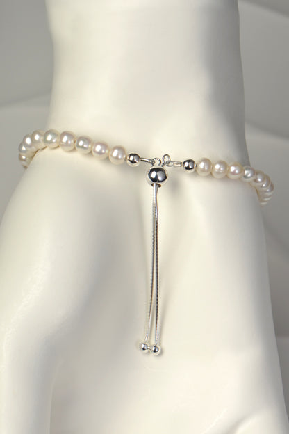 adjustable real pearl bracelet