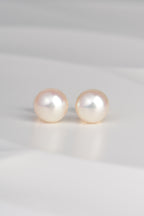 Cultured White Pearl Earrings With Sterling Silver Posts & Butterflies - Pearl Earrings - Christine Sadler Unforgettable Jewellery