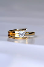 Modern 18ct Yellow Gold Diamond Ring - Rings Christine Sadler Unforgettable Jewellery