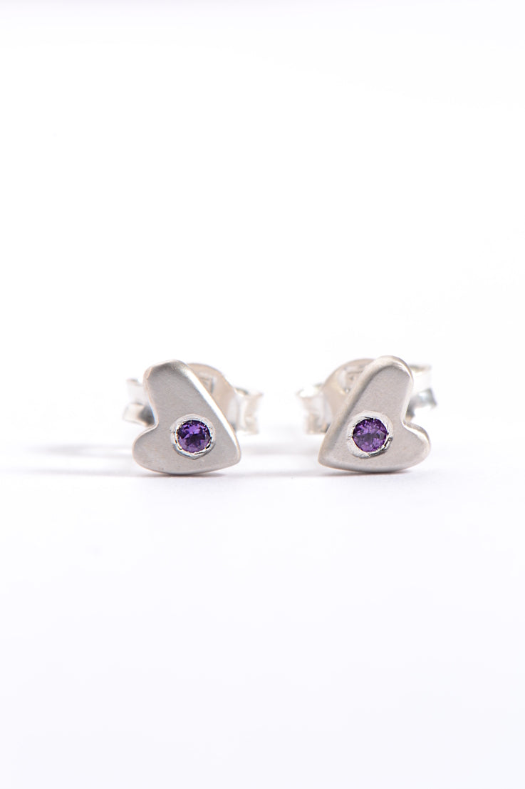 From the heart birthstone studs - Unforgettable Jewellery