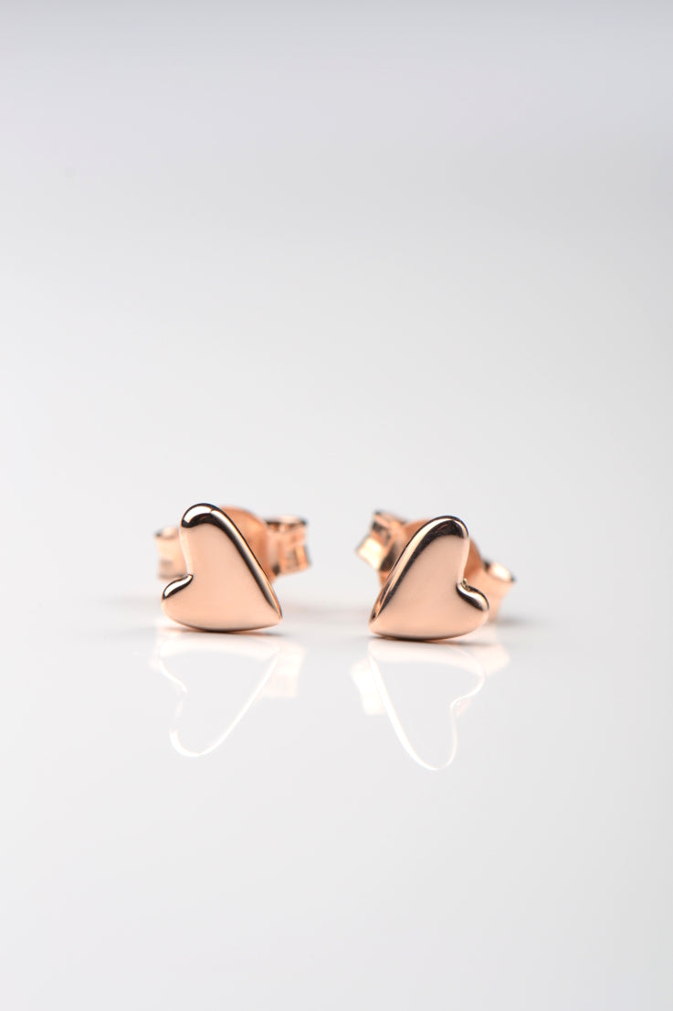 From the heart rose gold earrings - Unforgettable Jewellery
